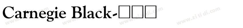 Carnegie Black字体转换